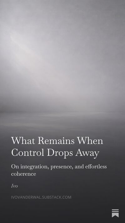 What Remains When Control Drops Away