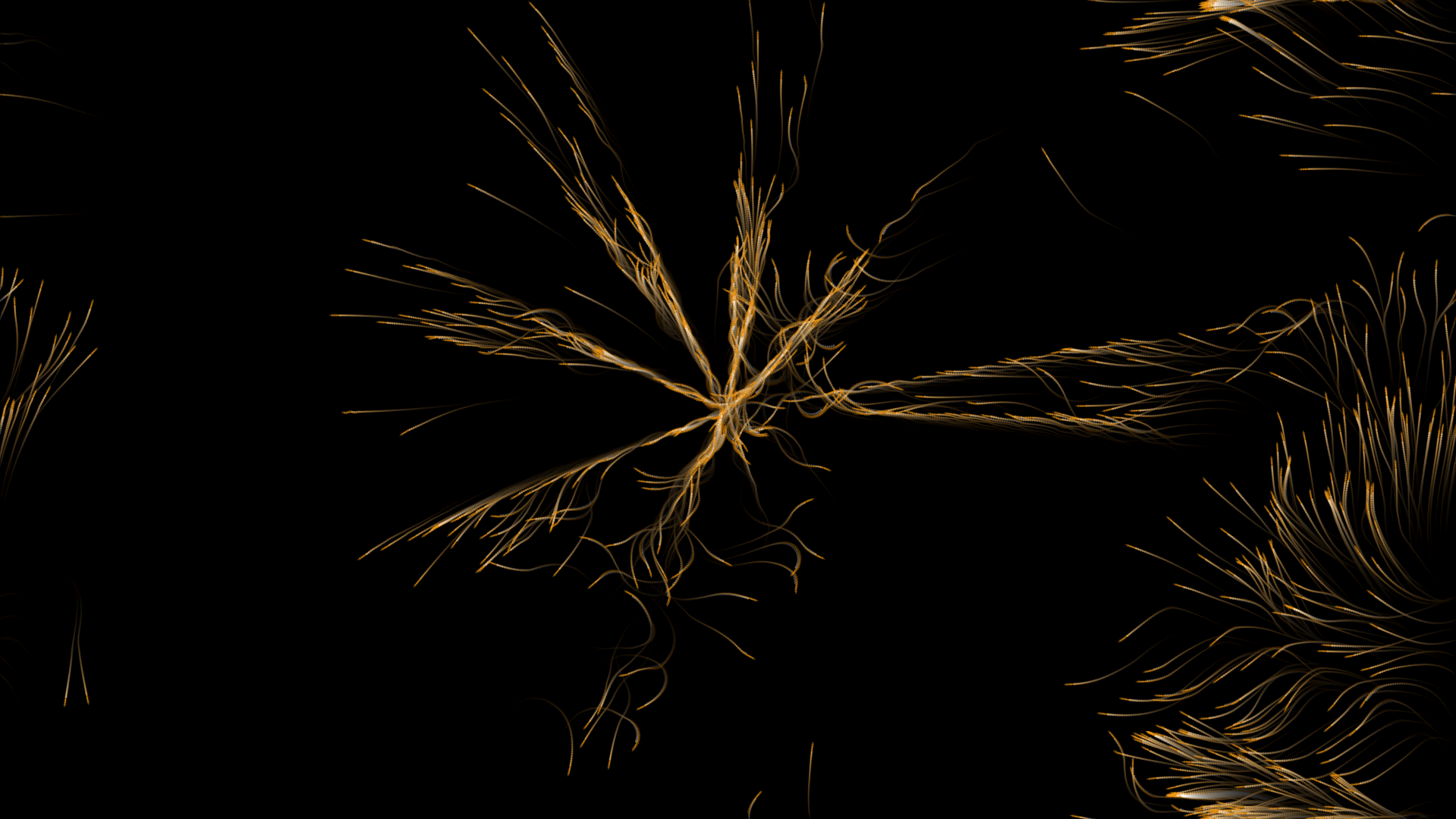 Gold lines converging through a central relation